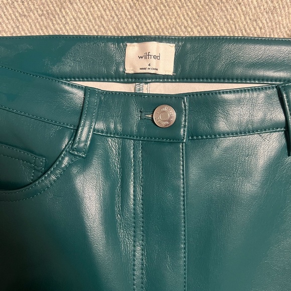 Aritzia Wilfred size 4 faux leather pants - Picture 3 of 4